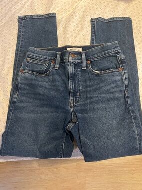 Madewell Men's Straight Denim Jeans - Dark Blue Wash